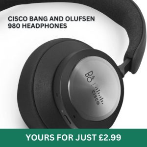 Premium Noise Cancelling Headphones. Cisco Bang and Olufsen 980 (Autodraw)