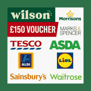 Win £150 to Spend at Your Supermarket or £150 Cash